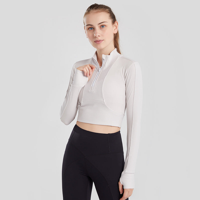 LONG-SLEEVED HALF ZIP YOGA JACKET