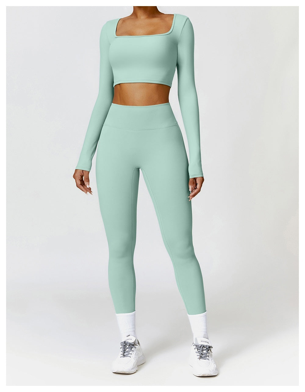 BRUSHED LONG-SLEEVED YOGA SET