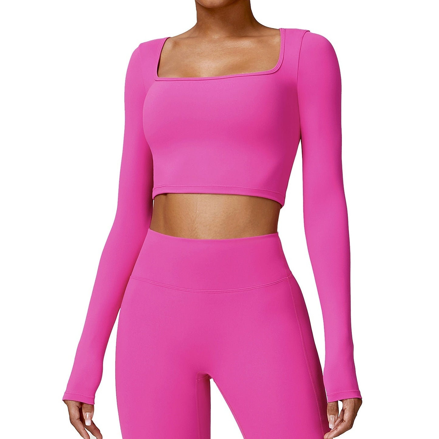 BRUSHED LONG-SLEEVED YOGA SET
