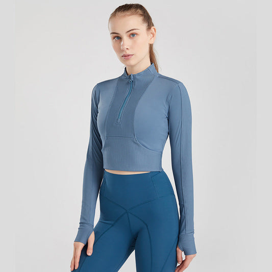 LONG-SLEEVED HALF ZIP YOGA JACKET