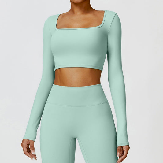 BRUSHED LONG-SLEEVED YOGA SET